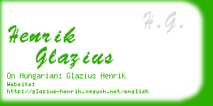 henrik glazius business card